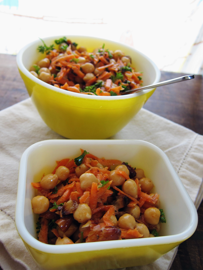 nicely spiced: chickpea & carrot salad with fried almonds | Everybody ...